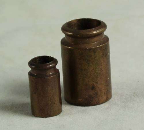 MINIATURE BRASS-PAIR OF CONTAINERS-BID NOW!!