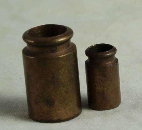 MINIATURE BRASS-PAIR OF CONTAINERS-BID NOW!!