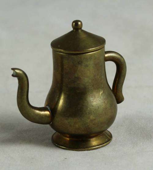 MINIATURE BRASS COFFEE POT-BID NOW!!