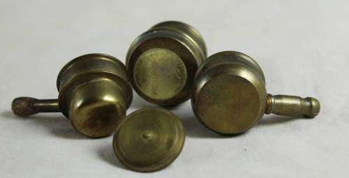 Miniature brass burner with dual pots