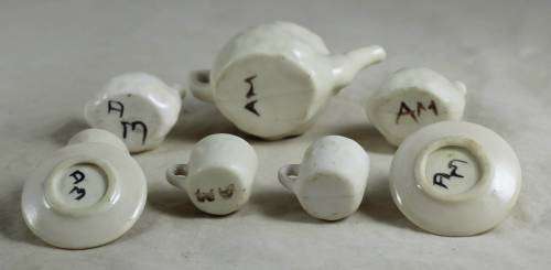 Kids tea set with baby face imprint
