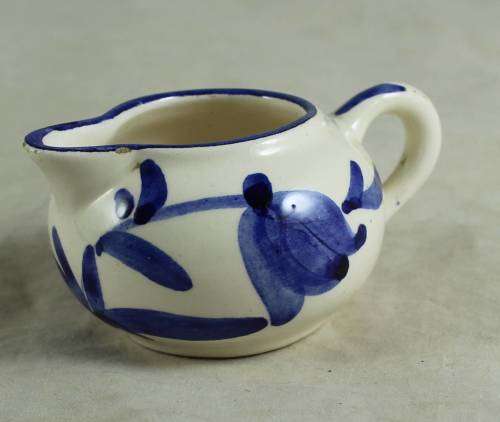 Small blue and white jug