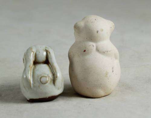 miniature monkey and a rabbit