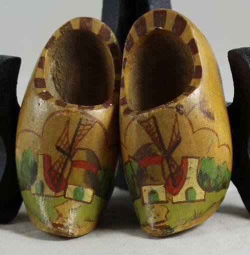 pair of small Dutch wooden shoes