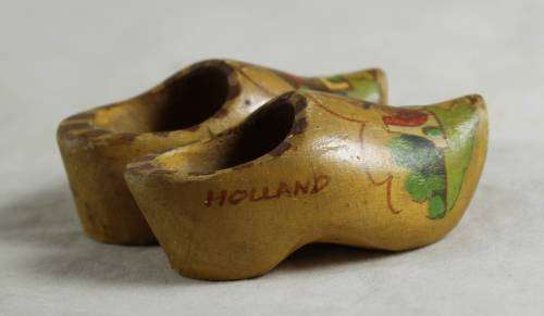 pair of small Dutch wooden shoes