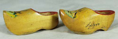 Pair of small Dutch wooden shoes