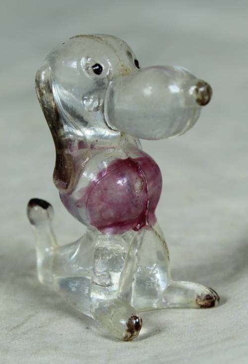 CLEAR PLASTIC POODLE(LOVELY) BID NOW!!!