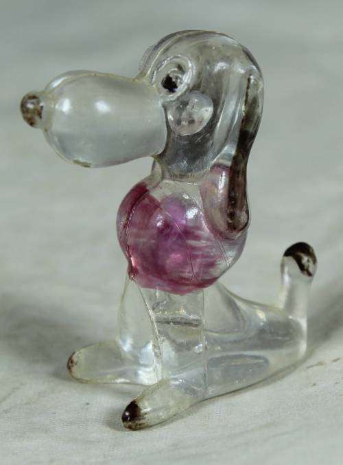 CLEAR PLASTIC POODLE(LOVELY) BID NOW!!!