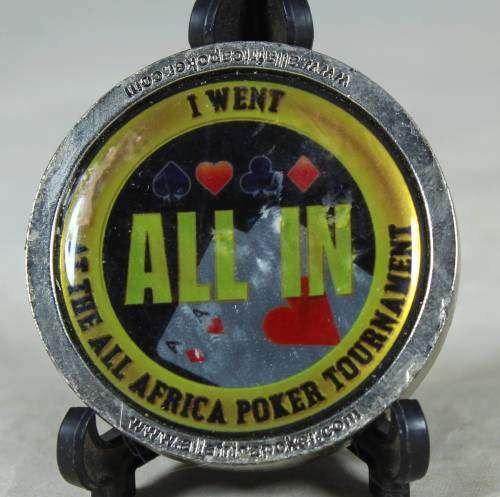 ALL AFRICAN POKER ALL IN METAL TOKEN-BID NOW!!