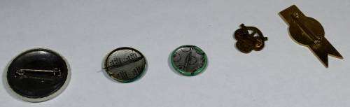 Set of 5 lapel pins