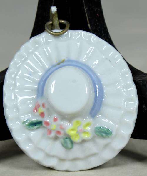 Porcelain hat pendant