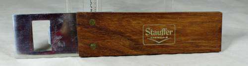 Large Stauffer chemicals wood opener