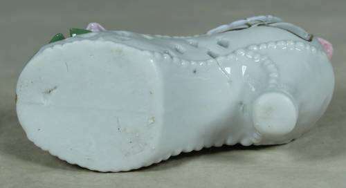 ceramic shoe with flowers