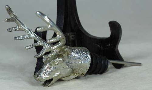 Metal stag bottle stopper