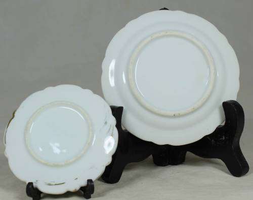 miniature saucer & side plate - Victorian scene