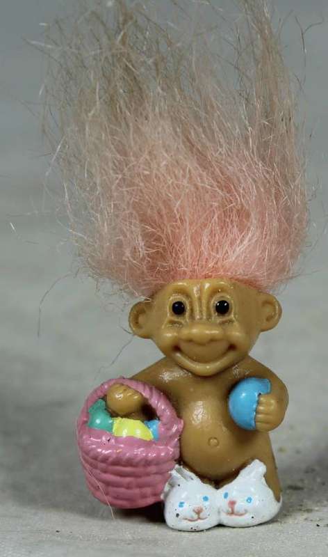 Miniature troll with basket