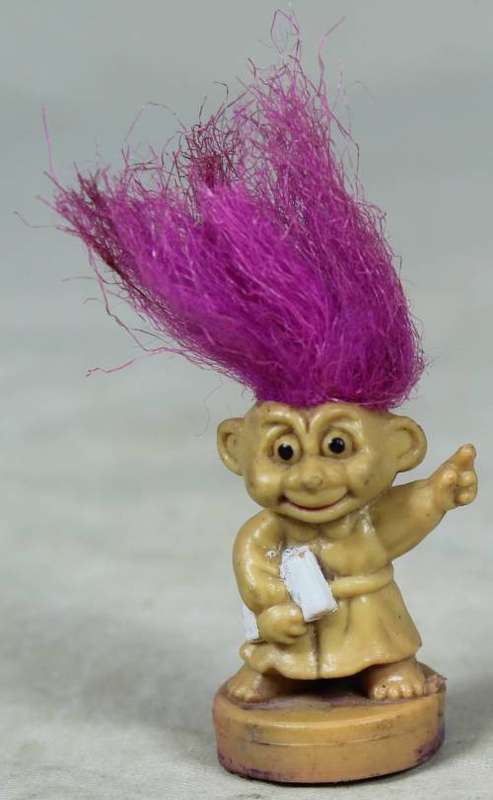 Miniature troll with book - stamp