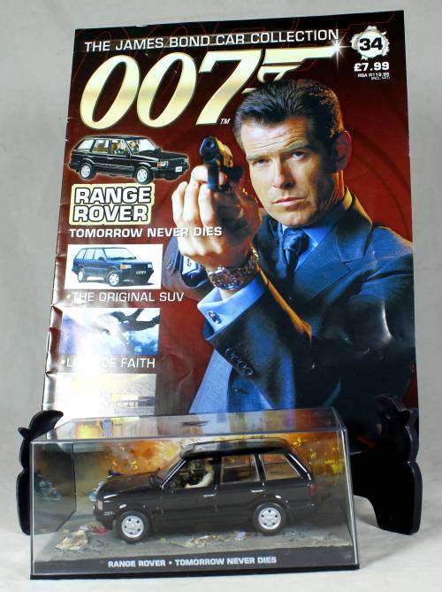 JAMES BOND 007 WITH MAGAZINE UNIVERSAL HOBBIES- Range Rover 4.6 HSE (Tomorrow Never Dies #34)