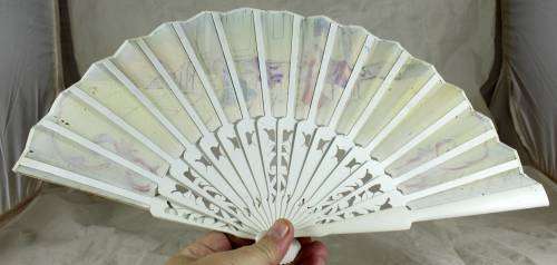 Hand Painted Holding Fan - Music Room