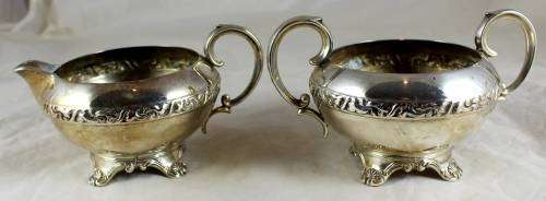 4 Piece Electroplated (Louis) Tea and Coffee Set