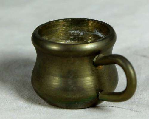 MINIATURE BRASS LARGE MUG - BID NOW!!!