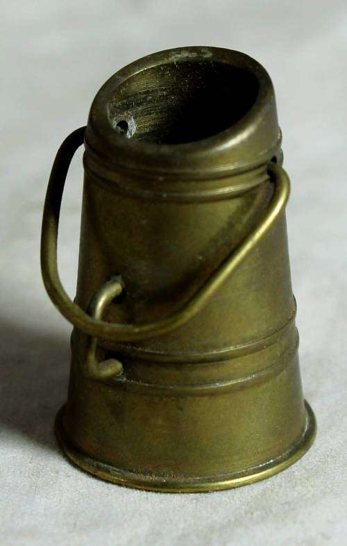 MINIATURE BRASS COAL SHUTTLE - BID NOW!!!