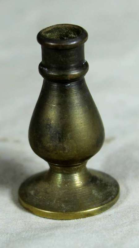 MINIATURE BRASS CANDLE HOLDER - BID NOW!!!