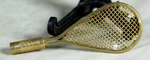 MINIATURE BRASS TENNIS RACKET - BID NOW!!!