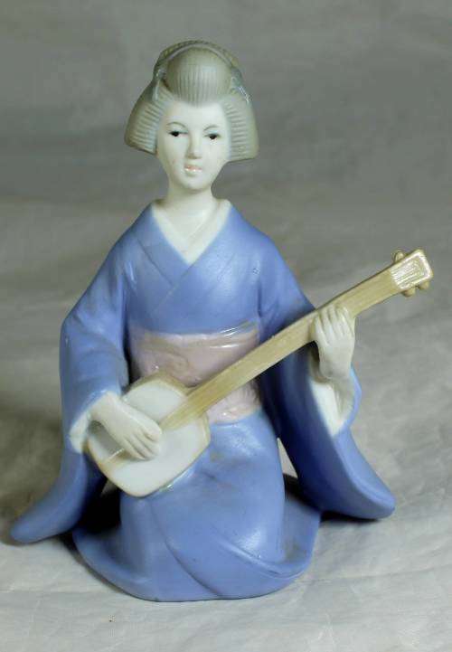 Geisha Playing a String Instrument - Beautiful!