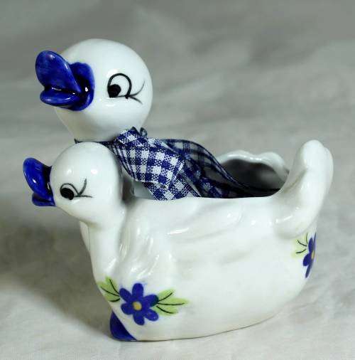 Duo Mother and Chick Trinket Bowl - Beautiful!