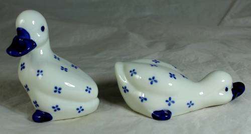 Pair of Blue and White Ducks - Beautiful!
