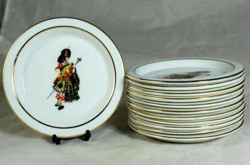 Dewars - Set of 12 White Label Small Plates - Beautiful!