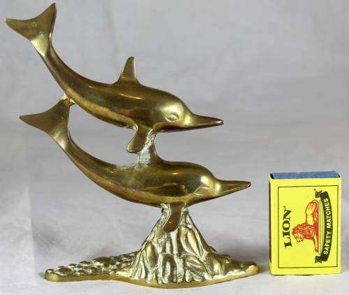 BRASS DOLPHIN FIGURINE - BID NOW !!!