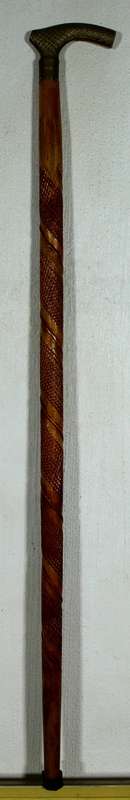 Brass topped wooden cane