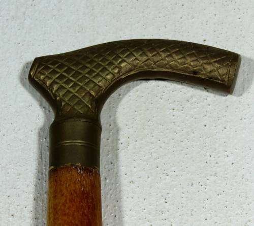 Brass topped wooden cane