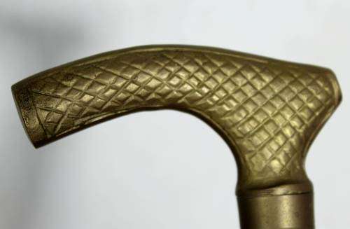 Brass topped wooden cane