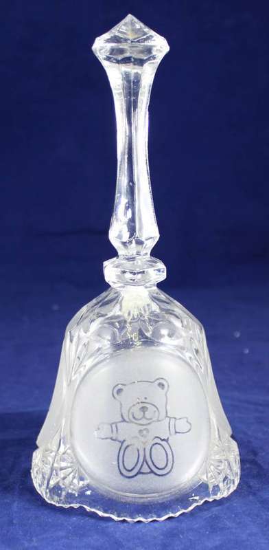 Crystal bell - etched bears