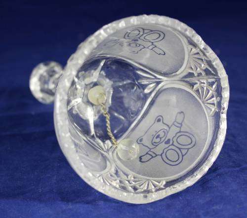 Crystal bell - etched bears