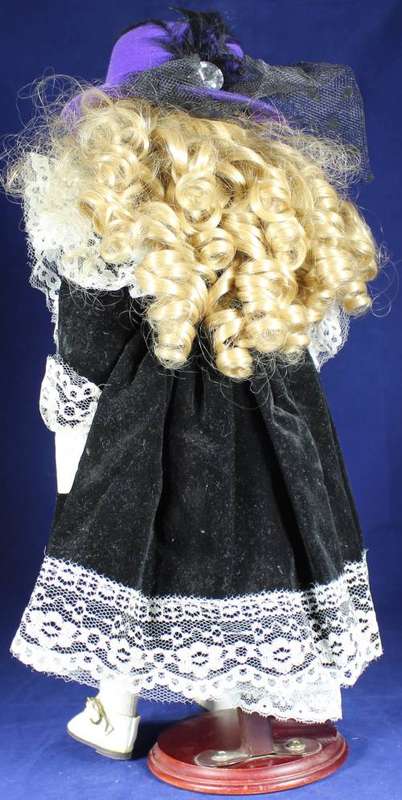 Porcelain doll - Victorian girl on stand