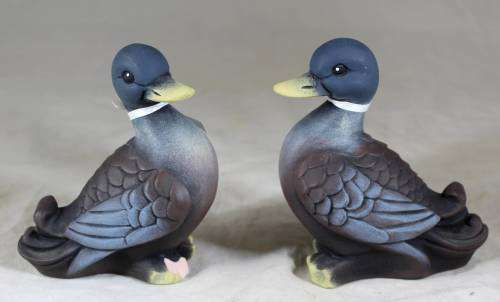 Pair of Colorful Molded Ducks - Act fast and bid now!!!