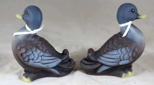 Pair of Colorful Molded Ducks - Act fast and bid now!!!