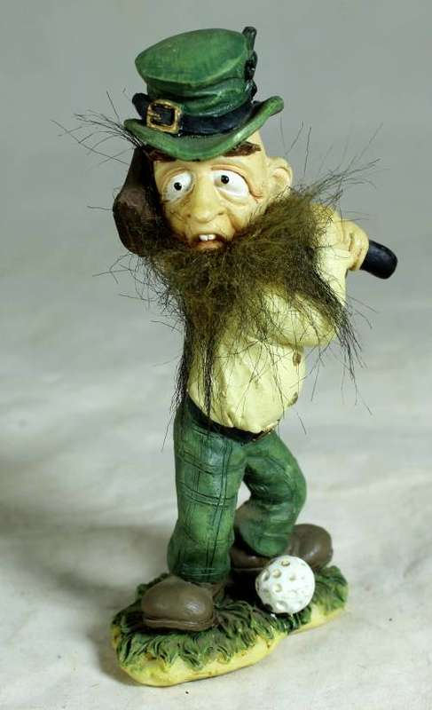 Leprechaun golfer horrified by his shot