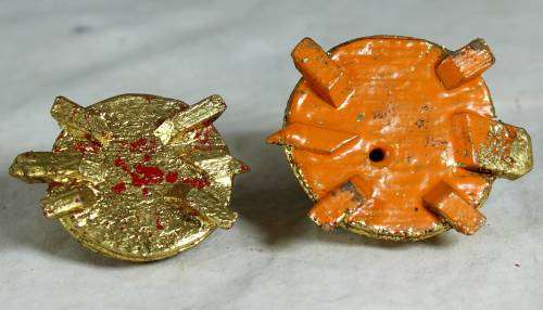 Pair of miniature molded tortoises