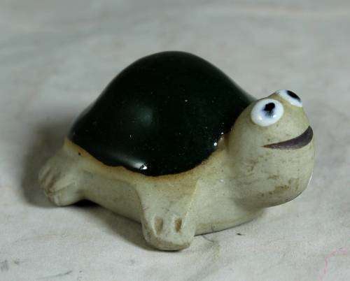 Miniature ceramic tortoise