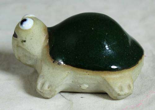 Miniature ceramic tortoise