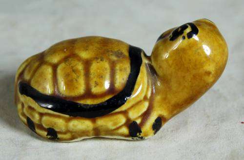 Miniature ceramic tortoise