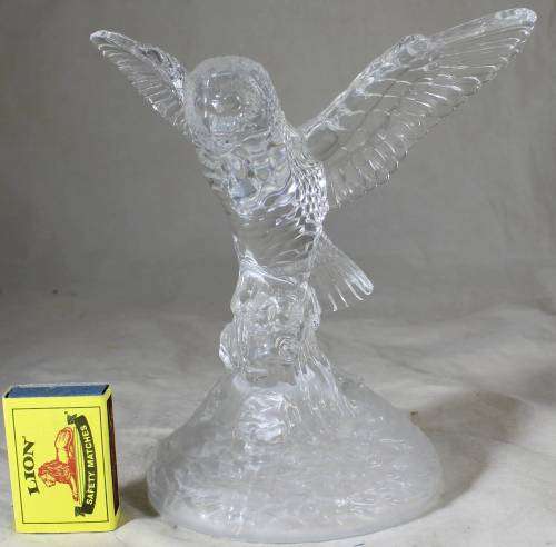 Glass Owl On Stand - Beautiful!