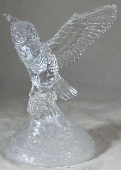 Glass Owl On Stand - Beautiful!