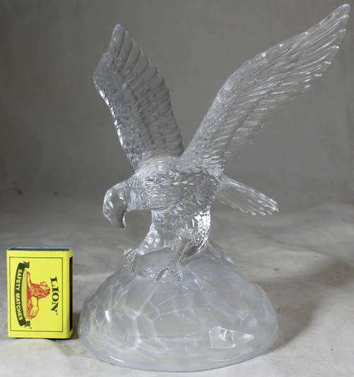 Glass Eagle On Stand - Beautiful!