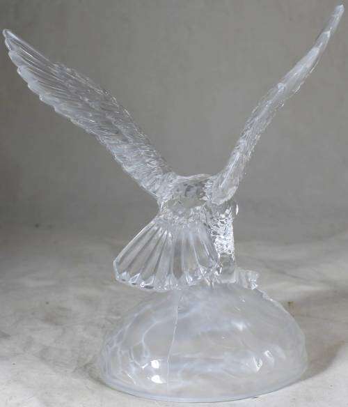 Glass Eagle On Stand - Beautiful!
